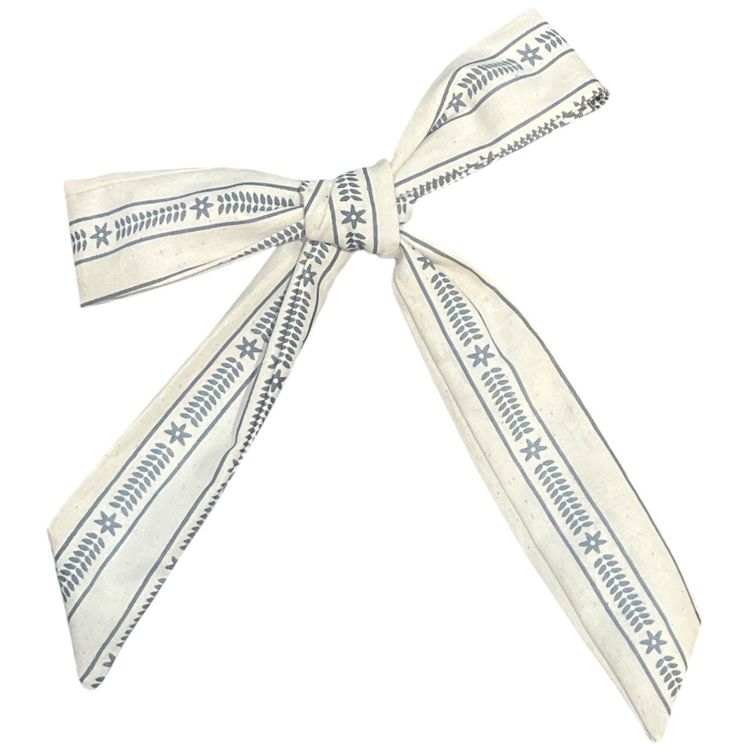Other White And Blue Patterned Hair Bow product image